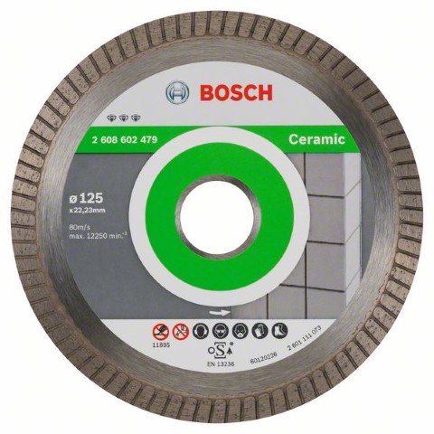 BOSCH DIAMOND CUTTING DISC BEST FOR CERAMIC 125 MM X 22.2 MM